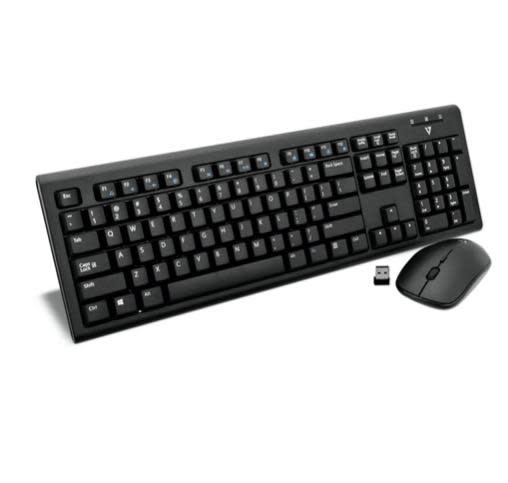 V7 Wireless Keyboard and Mouse Combo - Black (NOT COMPATIBLE WITH APPLE)