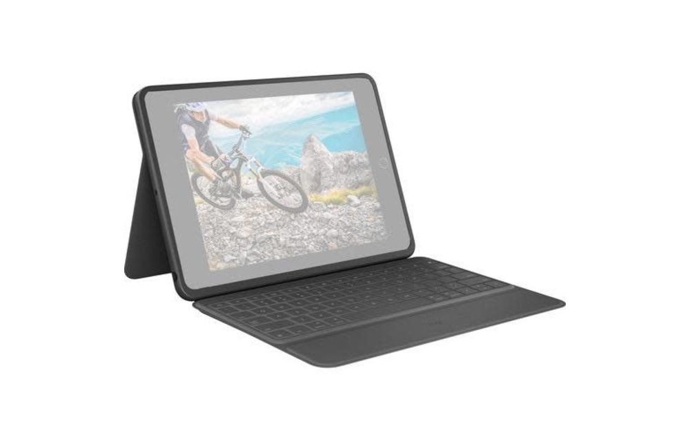 Logitech Rugged Folio Protective Keyboard Case for iPad 10.2 9/8/7th Gen- Black
