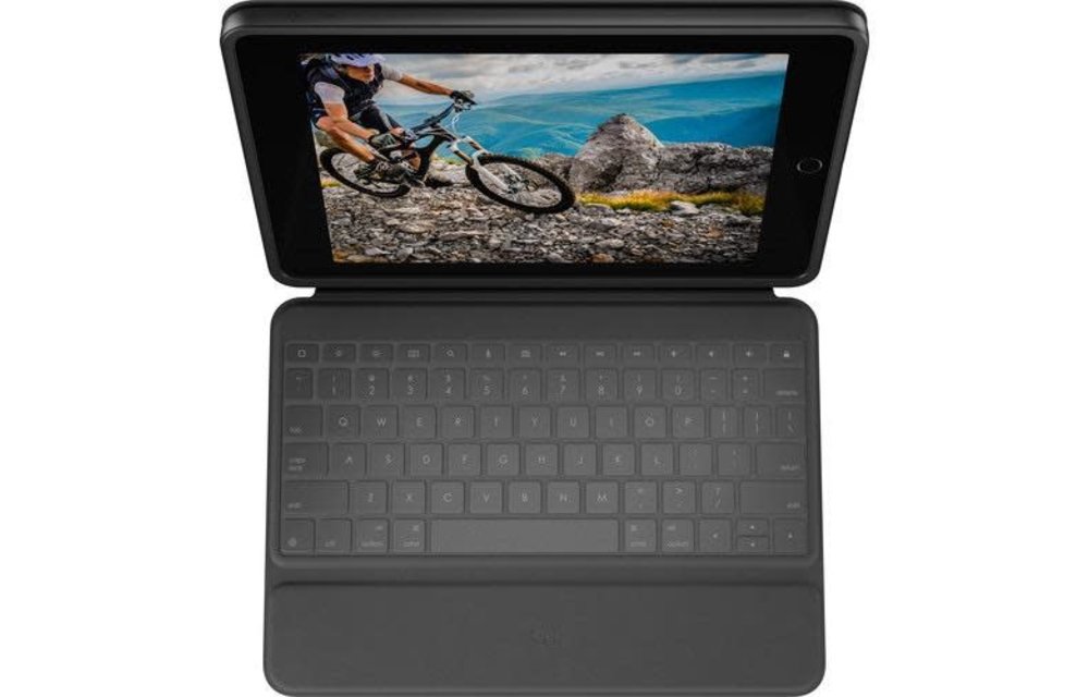 Logitech Rugged Folio Protective Keyboard Case for iPad 10.2 9/8/7th Gen- Black