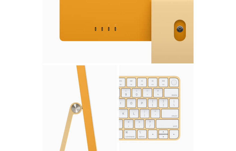Apple CTO 24" iMac, Yellow, 4.5K (4480 x 2520) Display, M1 (8-Core) Processor, 16GB, 512GB, 8-Core GPU, macOS (Mid 2021)