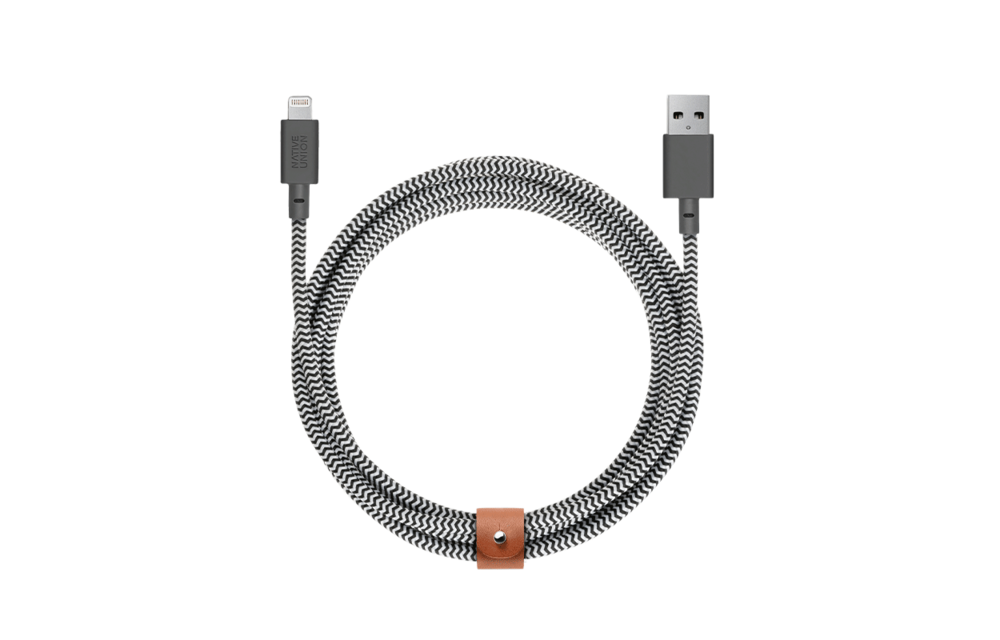 Native Union Braided Lightning Belt Cable, 3m (9.9ft) - Zebra