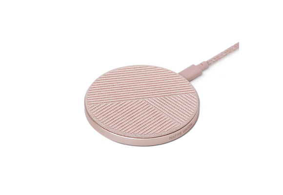 Native Union Drop Wireless Charger 10w - Fabric Rose NOT compatible with AirPods 1st Generation  WSL