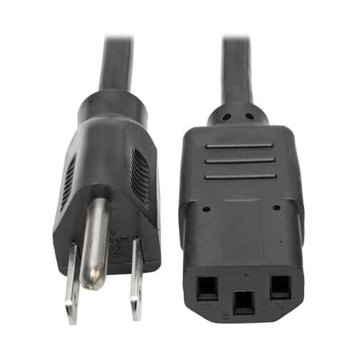 Tripplite Standard Computer Power Cord - C13 to NEMA5-15P  - Black Grounded 15ft (fits iMacs/Thunderbolt Display)