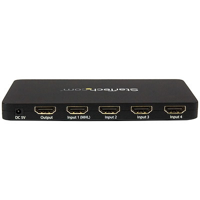 StarTech 4-port HDMI Video Switch with IR Remote Control and 4K 30Hz support