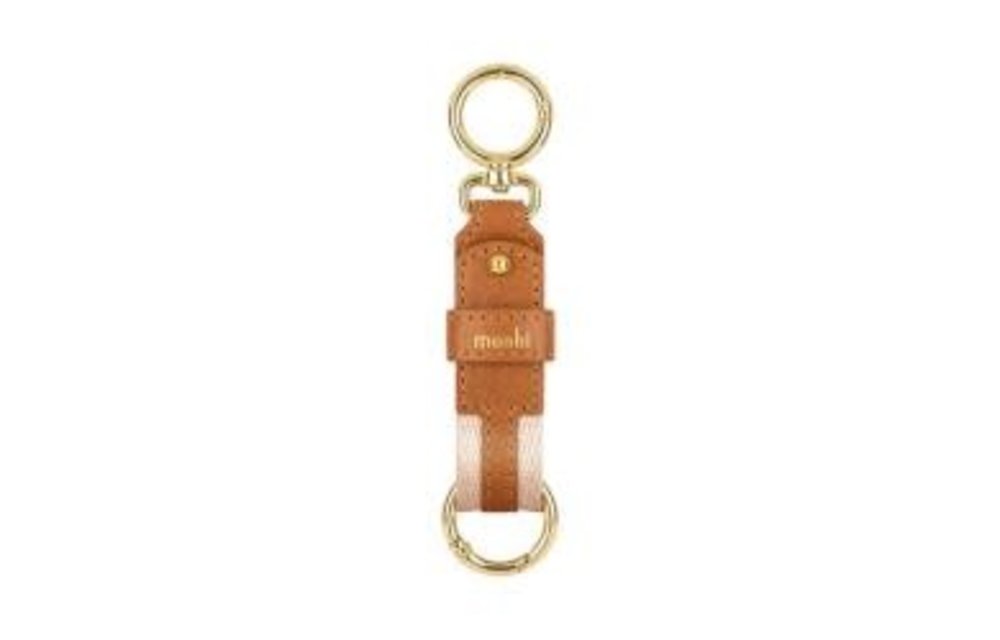 Moshi Vegan Leather Key Ring - Sandstone Beige