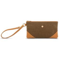 Moshi Wristlet Clutch w/ RFID Shield Pocket - Vintage Brown