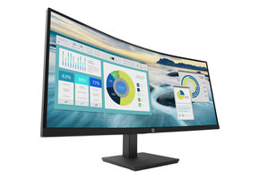 HP P34hc G4 Monitor | 34" Curved | 3440 x 1440 | Height & Tilt | Speakers | USB-C | HDMI | DisplayPort | 3 year warranty | 21Y56AA