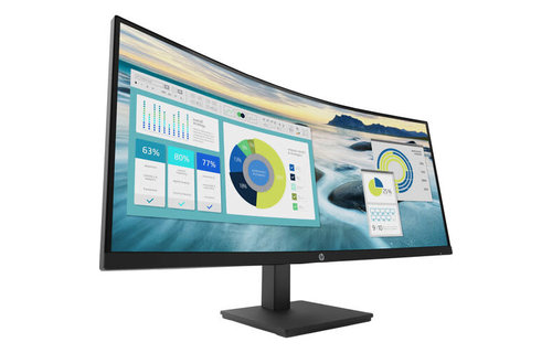 HP P34hc G4 34-inch WQHD (3440 x 1440) USB-C Curved Monitor, Three Year Warranty (21Y56AA)