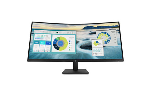 HP P34hc G4 34-inch WQHD (3440 x 1440) USB-C Curved Monitor, Three Year Warranty (21Y56AA)