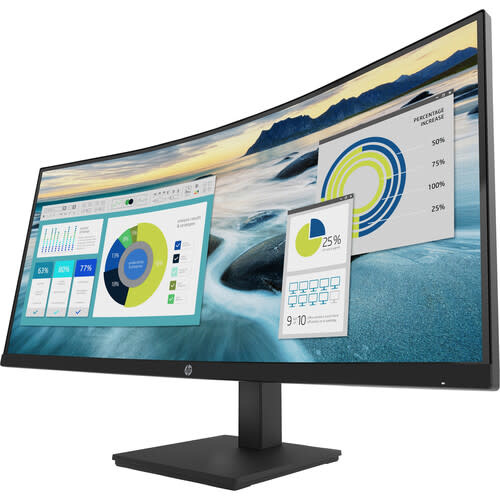 HP P34hc G4 34-inch WQHD (3440 x 1440) USB-C Curved Monitor, Three Year Warranty (21Y56AA)
