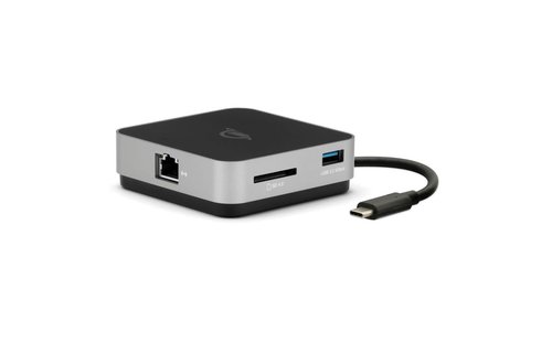 OWC USB-C Travel Dock Ethernet 100w pass through - Space Gray; 2 Year OWC Limited Warranty