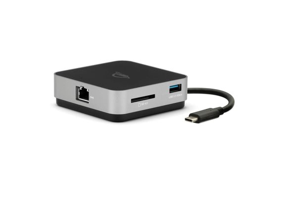 OWC USB-C Travel Dock Ethernet 100w pass through - Space Gray; 2 Year OWC Limited Warranty