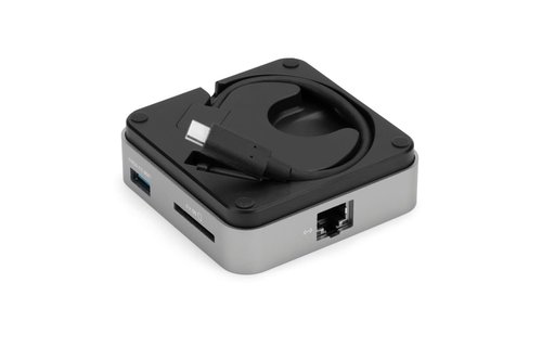 OWC USB-C Travel Dock Ethernet 100w pass through - Space Gray; 2 Year OWC Limited Warranty