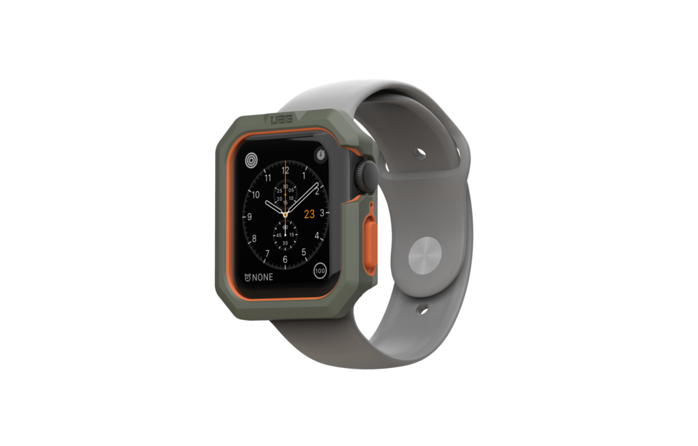 UAG Civilian Case for Apple Watch 44mm - Olive/Orange