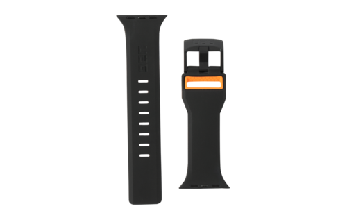 UAG Civilian Silicone Strap for Apple Watch 42/44/45mm -  Black/Orange