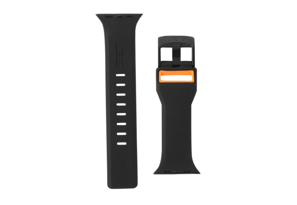 UAG Civilian Silicone Strap for Apple Watch 42/44/45mm -  Black/Orange