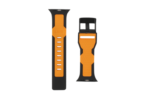 UAG Civilian Silicone Strap for Apple Watch 42/44/45mm -  Black/Orange