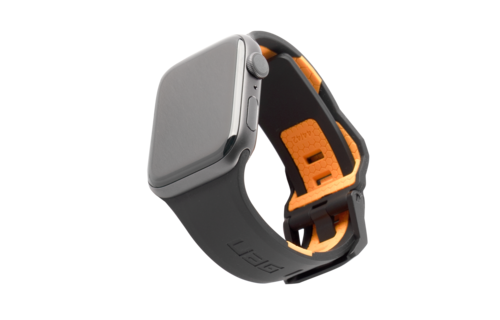 UAG Civilian Silicone Strap for Apple Watch 42/44/45mm -  Black/Orange