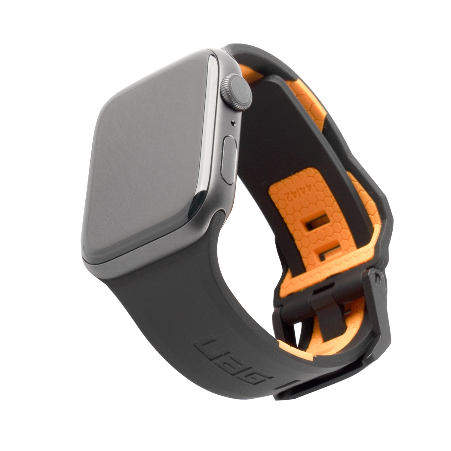 UAG Civilian Silicone Strap for Apple Watch 42/44/45mm -  Black/Orange