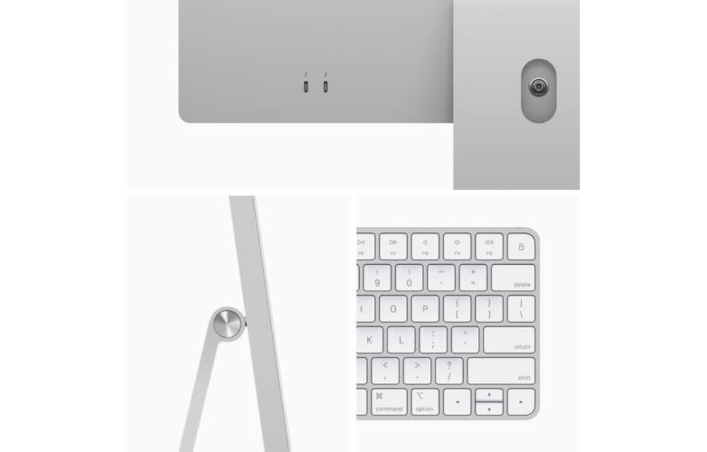 Apple CTO 24" iMac, Silver, 4.5K (4480 x 2520) Display, M1 (8-Core) Processor, 16GB, 512GB, 8-Core GPU, macOS (Mid 2021)