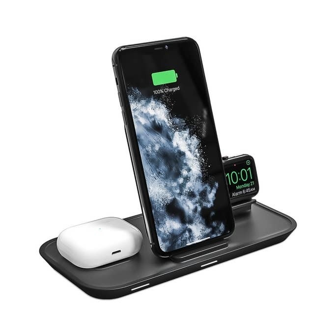 Mophie 3 in 1 15W Wireless Charge Pad iPhone Watch Airpods Black