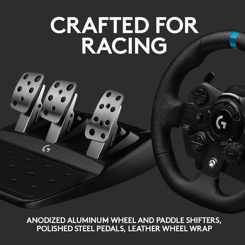Logitech G Driving Force Shifter with Logitech G923 Racing Wheel and Pedals  for Xbox X