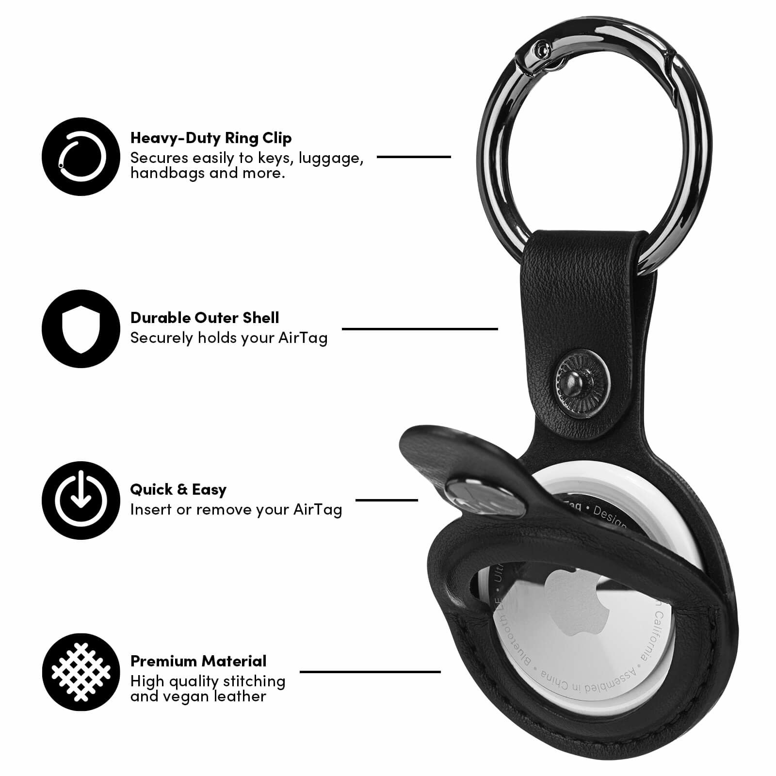 Case-Mate AirTag Keychain Case Black
