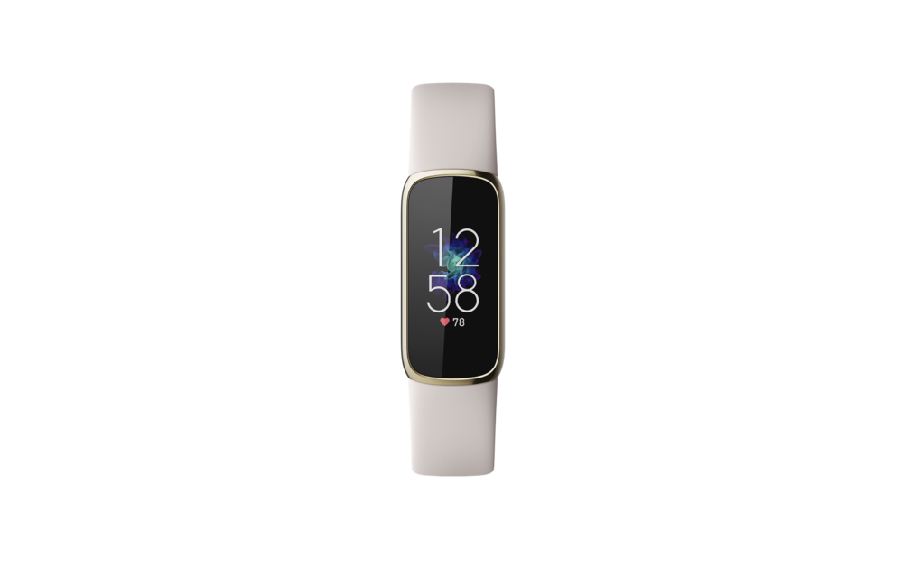 Fitbit Luxe Fitness Wristband SmartTracker Lunar White/Soft Gold Stainless Steel (inc 1 small & 1 large band each)