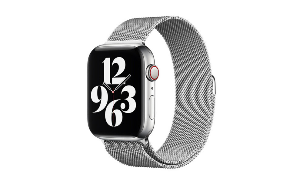 Apple Watch Band 44mm Silver Milanese Loop Band (150-200mm)