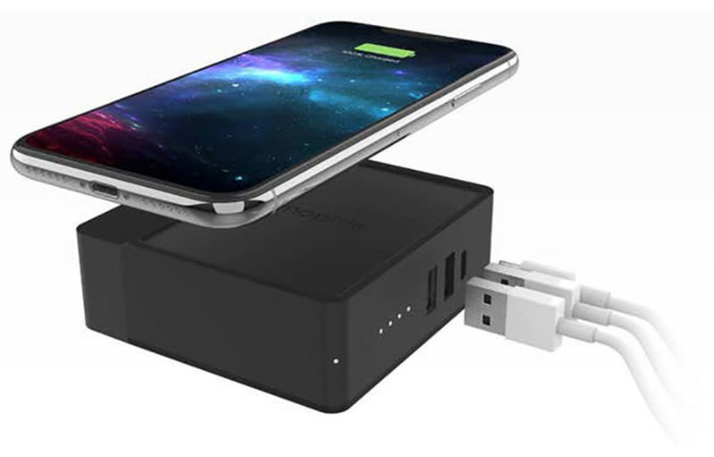 Mophie Powerstation Hub 18w Wireless Charging Portable Battery 6000 mAh Black