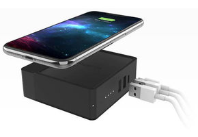 Mophie Powerstation Hub 18W fast charge portable hub with Qi-enabled 5W Wireless Charging 6,000 mAh