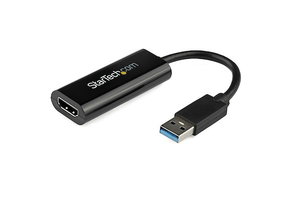 StarTech USB 3.0 to HDMI Adapter - 1080p (1900x1200) - Slim/Compact USB Type-A to HDMI Display Adapter Converter for Monitor - External Video & Graphics Card - Black - Windows Only
