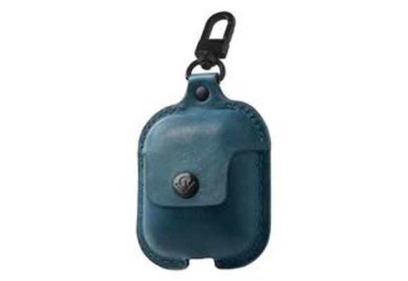 12 South AirSnap Leather Road Case for AirPods 1st/2nd gen - Teal NOT COMPATIBLE WITH AIRPODS PRO