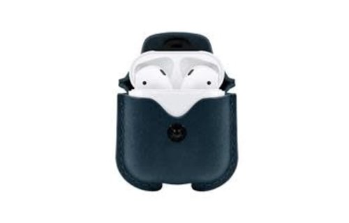 12 South AirSnap Leather Road Case for AirPods 1st/2nd gen - Teal NOT COMPATIBLE WITH AIRPODS PRO