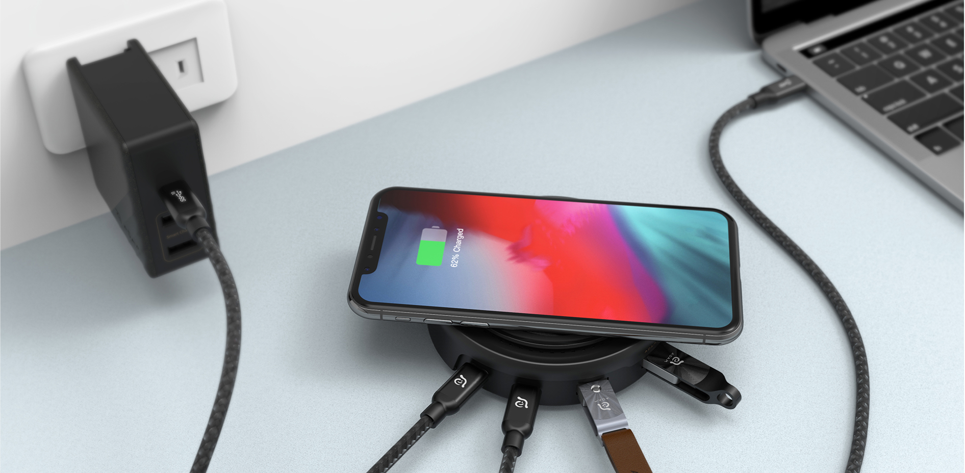 Adam Elements CASA Hub C07 USB-C Wireless Hub  USB-C,100w PD, 4K hDMI, 2 x USB-A, VGA Black