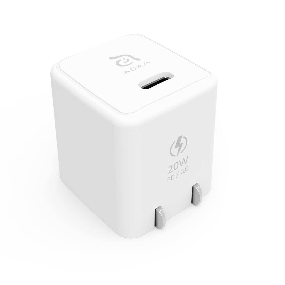 Adam Elements OMNIA X1 USB-C PD / QC 3.0 20W Ultra Compact Wall Charger - White