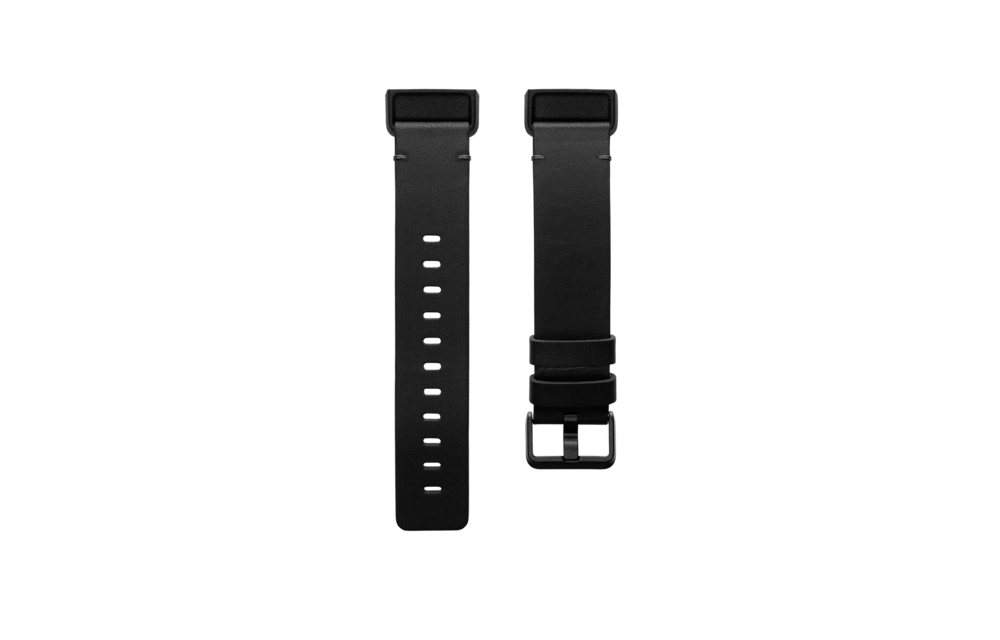 Fitbit Charge 4/3 Accessory Leather Band Large - Black