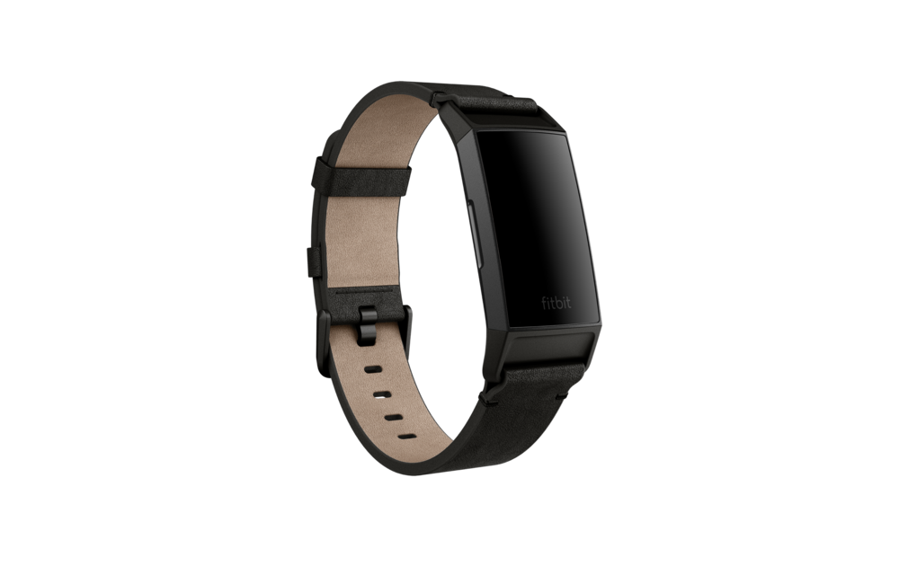 Fitbit Charge 4/3 Accessory Leather Band Large - Black