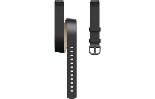 Fitbit Luxe Accessory Horween Leather Double Wrap Band Black One Sixe