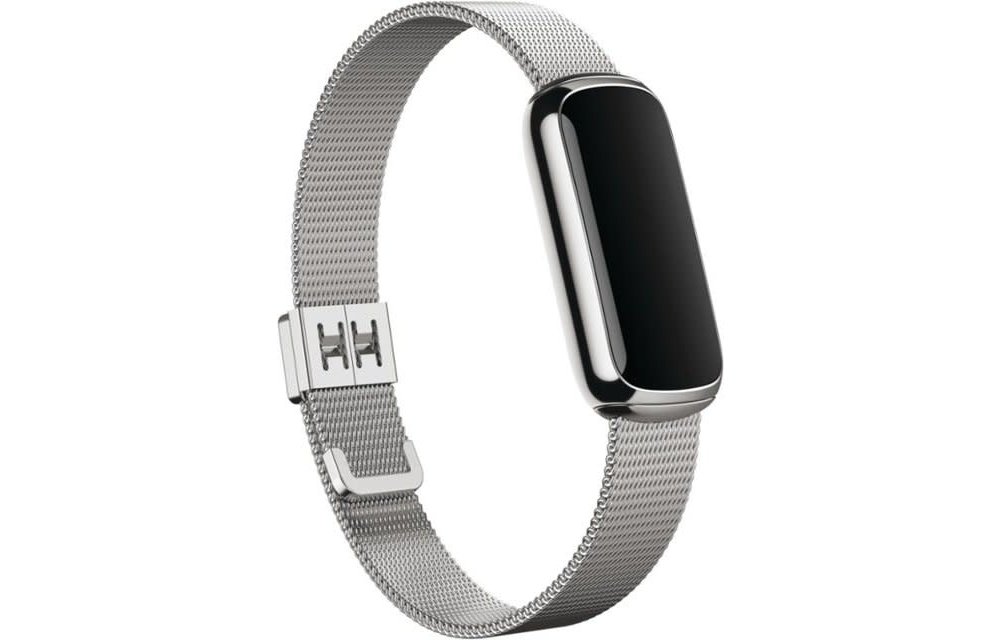Fitbit Luxe Stainless Steel Metal Mesh Accessory Band Platinum One Size