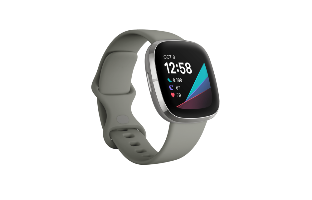 Fitbit Sense Smartwatch - Sage Gray/Silver Stainless Steel