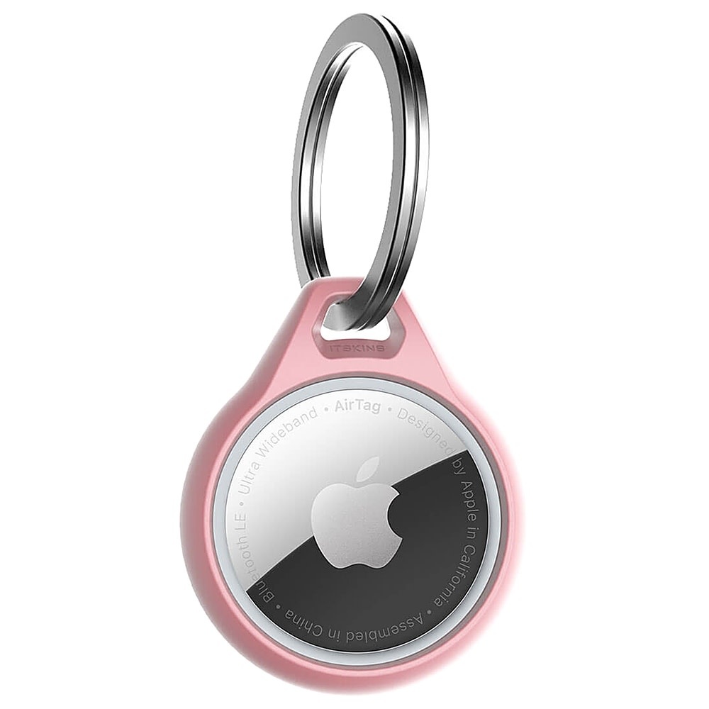 ItSkins Air Solid Cover Keychain for AirTag Light Pink