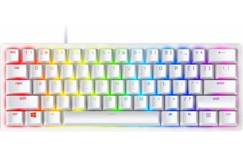 Razer - Huntsman Mini 60% Wired Gaming Clicky Optical Switch Keyboard with RGB Chroma Backlighting - Mercury