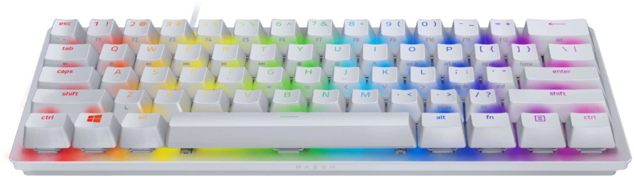 Razer - Huntsman Mini 60% Wired Gaming Clicky Optical Switch Keyboard with RGB Chroma Backlighting - Mercury