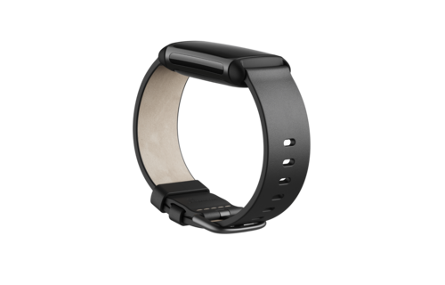 Fitbit Charge 5 Accessory Leather Band Black Large