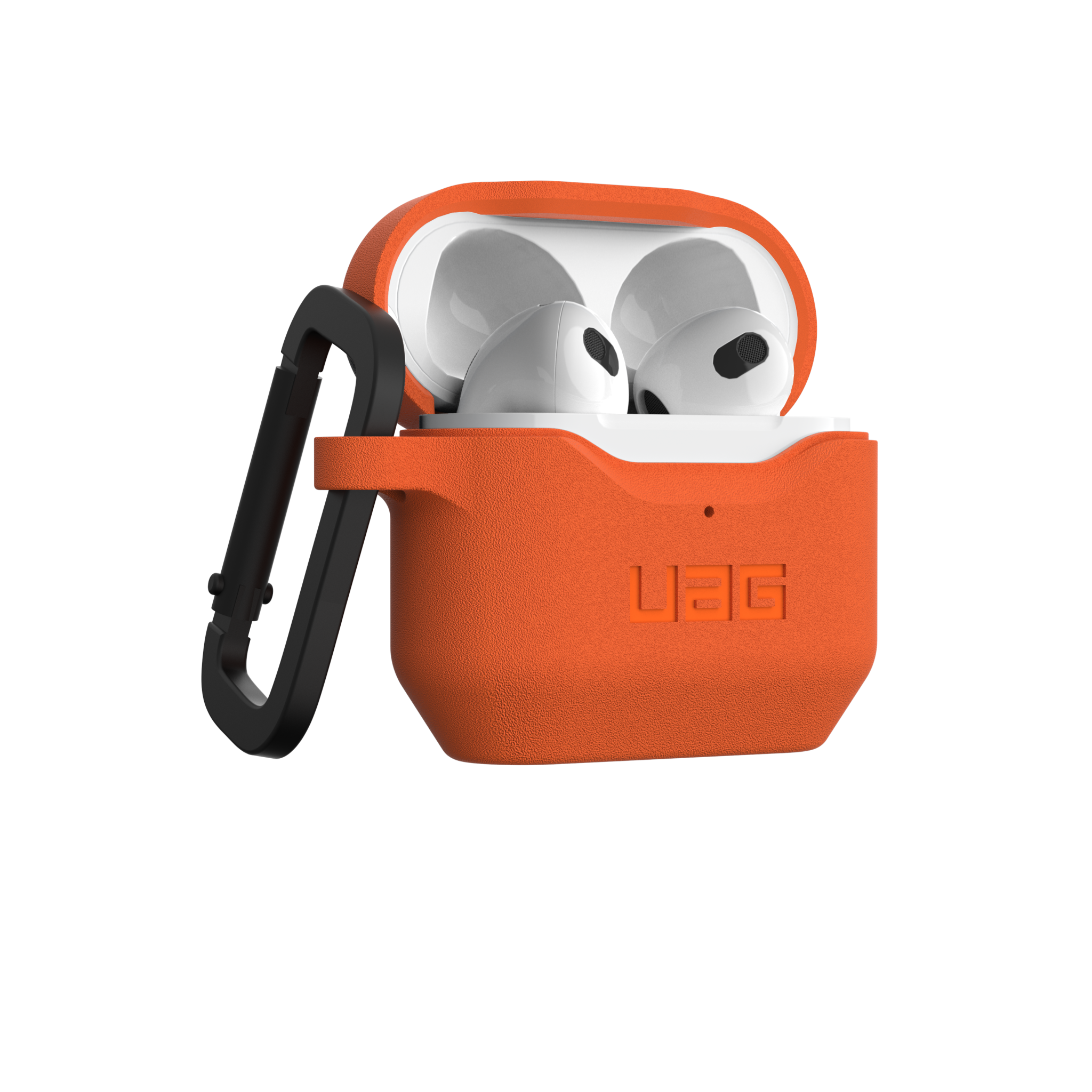 UAG Designed for AirPod Case Orange (3rd Generation, 2021) Durable  Protective Soft-Touch Silicone with Detachable Carabiner, Standard Issue  Series 