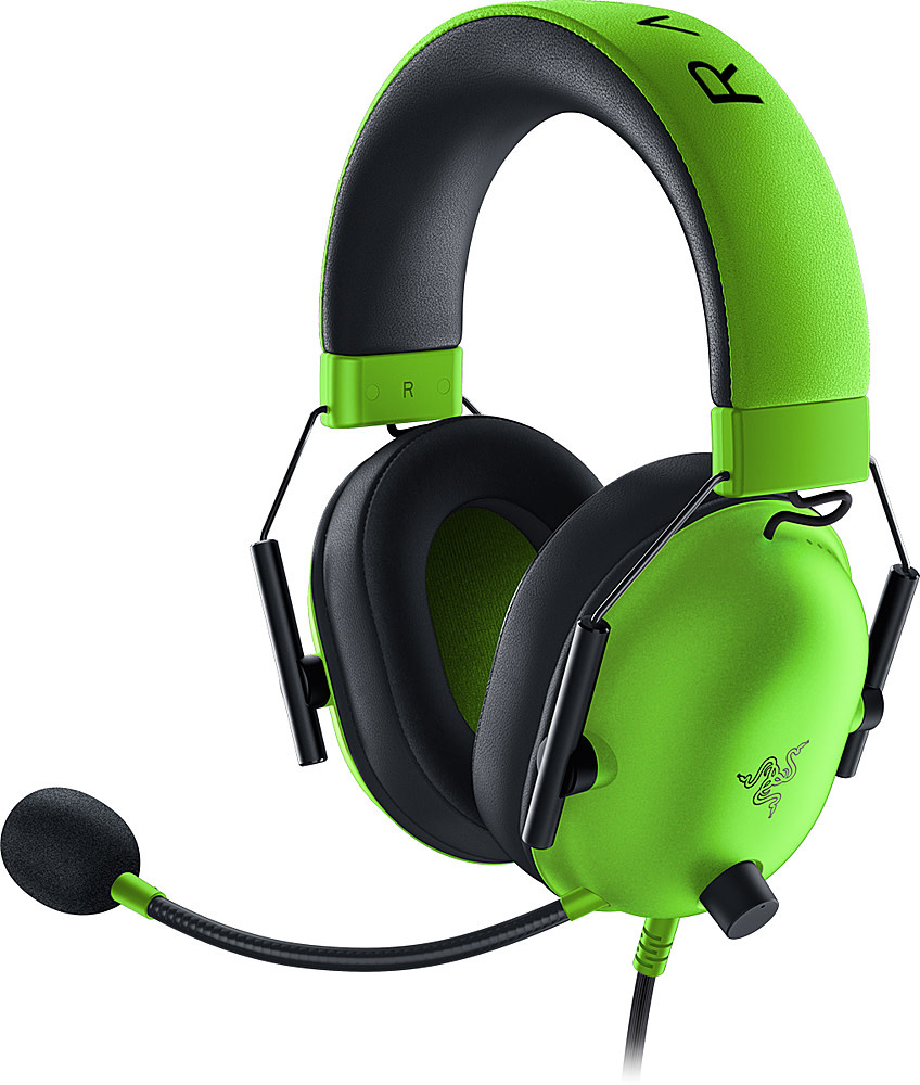 Razer BlackShark V2 X Wired 3.5mm CONNECTION 7.1 Surround Sound Gaming Headset for PC, PS4, PS5, Switch, Xbox One, Series X|S - Green