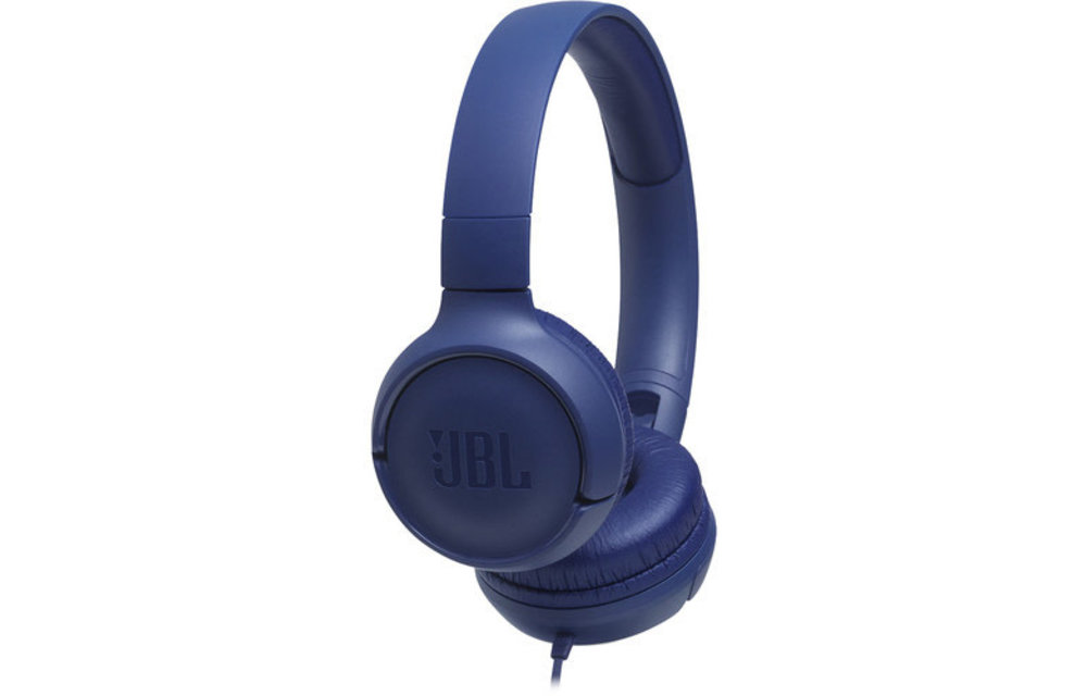 JBL TUNE 500 Wired On- Ear Headphones Blue