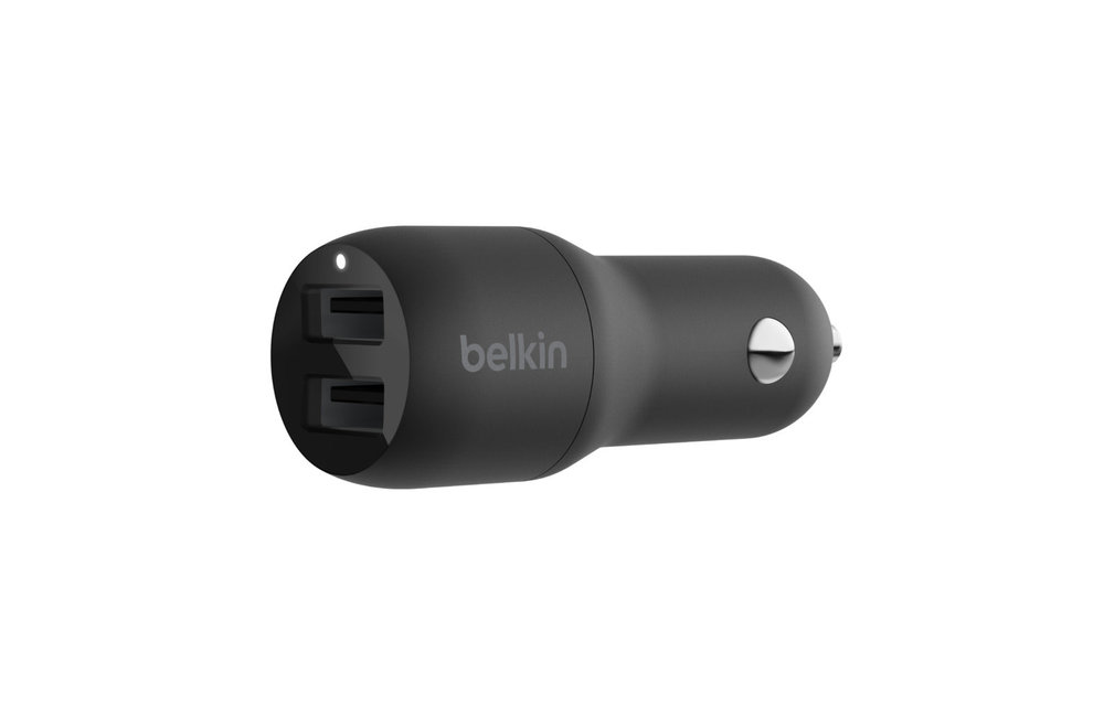 Belkin BOOST↑CHARGE Dual Port USB-A Car Charger (2x12W) 24W - Black