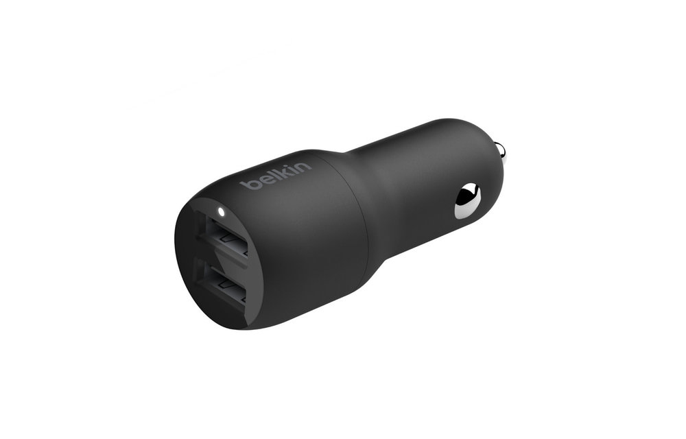 Belkin BOOST↑CHARGE Dual Port USB-A Car Charger (2x12W) 24W - Black